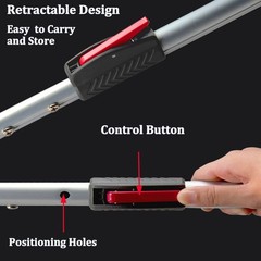 87” Telescopic Snake Tongs, Aircraft-Aluminum Alloy Reptile Grabber Rattle S…