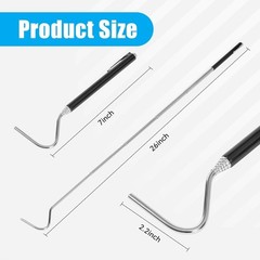 Reptile Snake Hook, 26inch Extendable Stainless Steel Snake Stick with Non-Slip