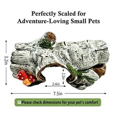 Reptile Hide Cave, Resin Hollow Tree Trunk Hideout, Terrarium Habitat Shelter…