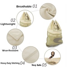 Large Size Safe Snake Bag w/ Drawstring Reptile Herp Catching Hunting Sack Pouch