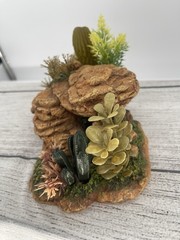 Reptile Basking Platform Resin Rock Tank Decor