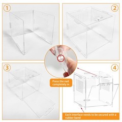Jumping Spider Enclosure,2 Pack Insects Habitat,Small Arboreal Reptile