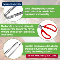 Snake Feeding Tongs,15 Inch Reptile Feeding Tongs,Extra Long Large Tweezers for