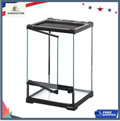 Mini Reptile Glass Terrarium Front Opening Full View Habitat