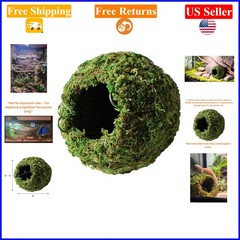 Galápagos Mossy Cave Hide 4 inch Green Reptile and Amphibian Shelter