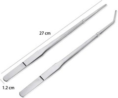 Pet Reptile Feeding Tongs Forceps Tweezers Curve & Straight 11″ 27cm