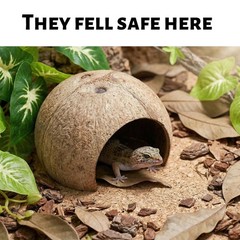 Crested Gecko Tank Decor Kit 5PCS Rainforest Set with Orchid & Plants – Habitat