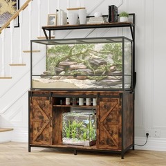 Reptile Tank Stand 40 to 120 Gallon Terrarium W/ Storage Power Outlets New
