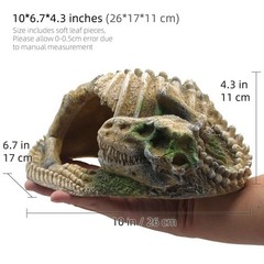 Reptile Hide Skull Animal Skeletons Decorations, Aquarium Hideaway Cave Fish …