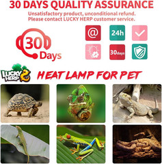 Infrared Heat Lamp 50W 2 Pack，Reptile & Amphibian Basking Spot Light Bulbs, Red