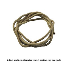 SunGrow 6 ft Reptile Vine for Terrarium, Flexible Climber Lizard Tank Decor,