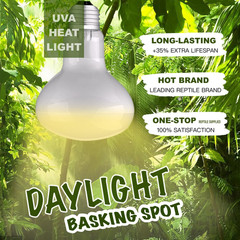 100W 2-Pack Reptile Basking Heat Bulb – UVA Daylight Heat Lamp for Bearded