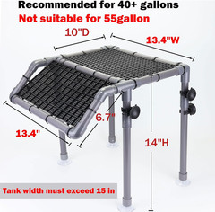 Turtle Basking Platform, Extra Large Turtle Dock with Artificial Grass and Non-S