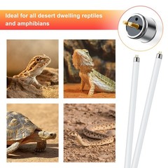 2 Pack T5 UVB 10.0 Reptile Light 8W, UVA UVB Fluorescent Lamp Tube, UVB Light…