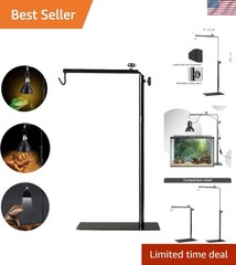 Versatile Adjustable Reptile Lamp Stand 15.7 to 31 Inches – Easy Setup & Storage