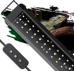 14W UVB Reptile Light for 18″-24″ Tanks, Full Spectrum, Adjustable Brightness