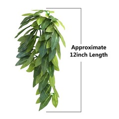 Green Hanging Silk Reptile Plant 12 Inch Terrarium Decoration
