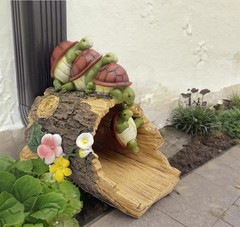 Turtle Statue Deco Rain Gutter Diverter Extension Downspout Splash Block | Ec…