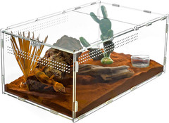 Large Tarantula Enclosure Spider Enclosure 14″ X 8″ X 6″, 2 in 1 Acrylic Aboreal