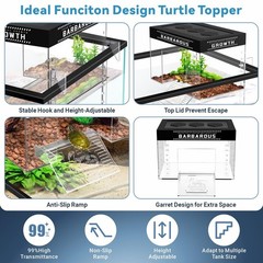 M 9.8×6.3×6.3″ Adjustable Acrylic Turtle Basking Platform Topper Dock