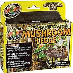 Zoo Med Naturalistic Terrarium Mushroom Ledge Small (7″ Long x Multi-colored