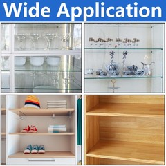 10 Pcs Shelf Holders Pegs-1/4 Inch Clear Plastic Cabinet Shelf Clips-Furnitur…