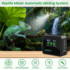 Reptile Mister Automatic Misting System with 360° Adjustable Nozzles, USB P