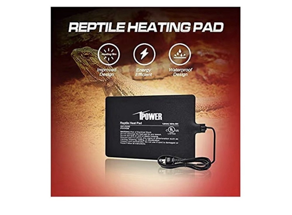 6×8 Inch Reptile Heating Pads – 8 Watt Under Tank Heat Sources, 1 Pk