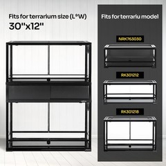 REPTI ZOO Deluxe Terrarium Stacker with Front Sliding Doors, Reptile Tank Sta…