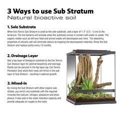 Exo Terra Sub Stratum, Bioactive Volcanic Substrate for Reptile Terrariums, Elim
