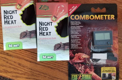 Exo Terra Digital Combo Meter Sensor + (2) Night Red Heat