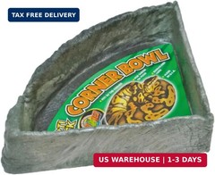 Zoo Med Reptile Rock Corner Water Dish, X-Large, Assorted color