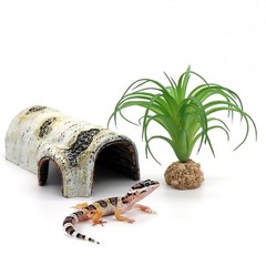 Reptile Hides and Caves Birch Tree Bark Trunk Habitats Decor Aquarium Decorat…