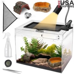 Complete Reptile Terrarium Kit 8 Pack Locking Design Durable Easy Clean Setup US