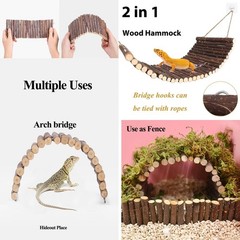Reptile Tank Accessories 10PCS Hammock Bridge Plants Vines Terrarium Decor for D