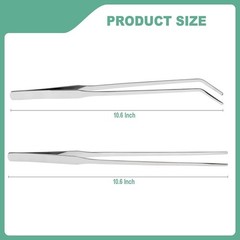 Reptile Feeding Tongs Stainless Steel Straight and Curved Tweezers for Aquarium