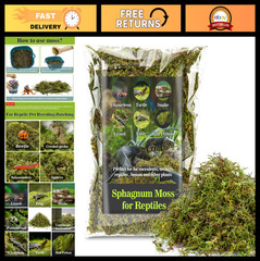 Dried Sphagnum Moss for Reptiles – Terrarium Bedding for Snakes, Turtles, Frogs,
