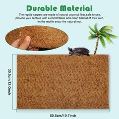 Reptile Carpet Natural Coconut Fiber Tortoise Lizard Mat,3 Pack Pet Terrarium…