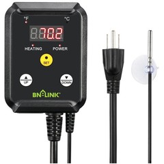Listed Digital Thermostat for Indoor Gardening & Reptile Tanks – 40-108°F