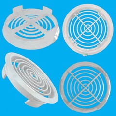 10x White Vivarium Reptile Push Fit Round Air Vents 80mm 70mm Hole, Ventilation