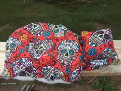 SPANISH SKULL PRINT LRG RESTING BED COVER ONLY /NO FRAME BED 4 BEARDED DRAGONS