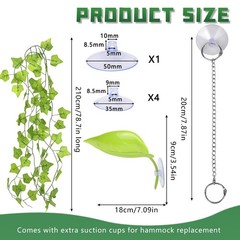7-in-1 Snake Habitat Accessories Set – Climbing Rings, Hammock, Ivy & More for R