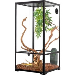 Front Opening 50 Gallon Reptile Tank Chameleon Cage 18x18x36 Inch with 3 in 1