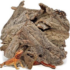 Reptiles Cork Bark Substrate,1.4lb Bearded Dragon Champagne Cork Bark Flats H…