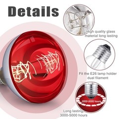 12 Pack 250W R40 Heat Lamp Bulbs – Incandescent Light for Reptiles, Chicks, Pupp