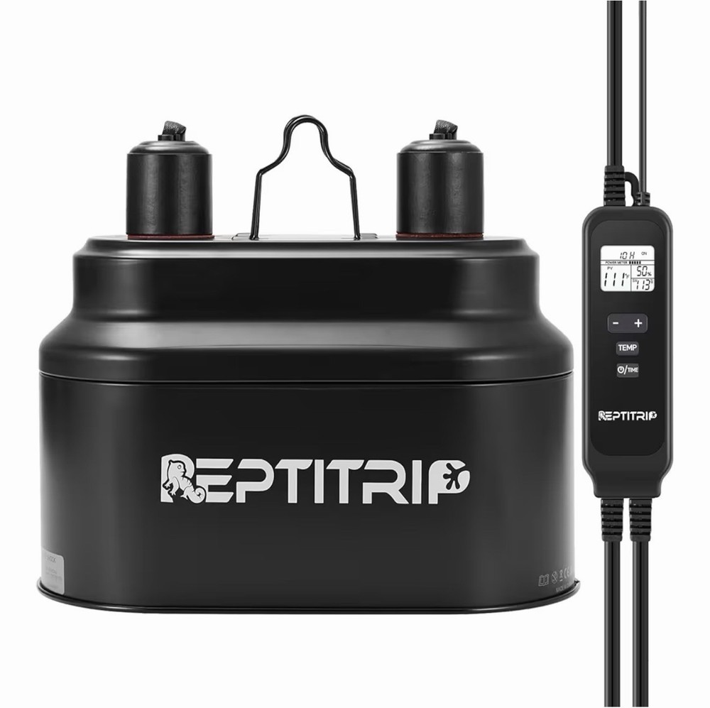 Dual Reptile Light Fixture with Timer & PID Dimming Thermostat