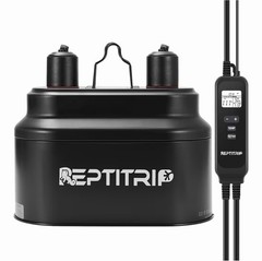 Dual Reptile Light Fixture with Timer & PID Dimming Thermostat