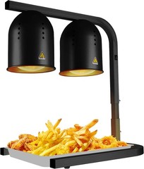 Heat Lamp Food W/ Two 250W Bulbs Fast & Even Heating Food Heat Lamp