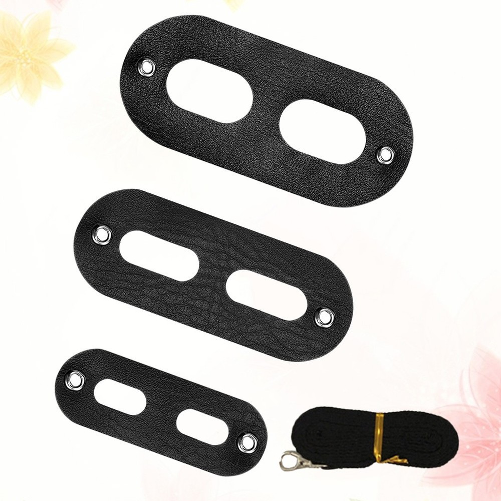 3Pcs Reptile Lizard Harness Durable Black Pet Leashes for Small Pets