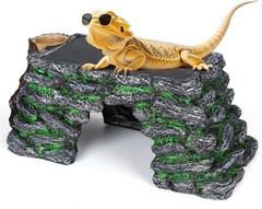 3 in 1 Large Bearded Dragon Basking Platform 13.4×7.1×5.3 in Scape Step Ledge